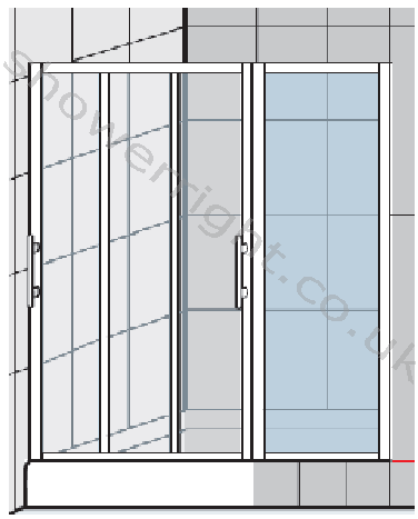 Inline shower extension panels