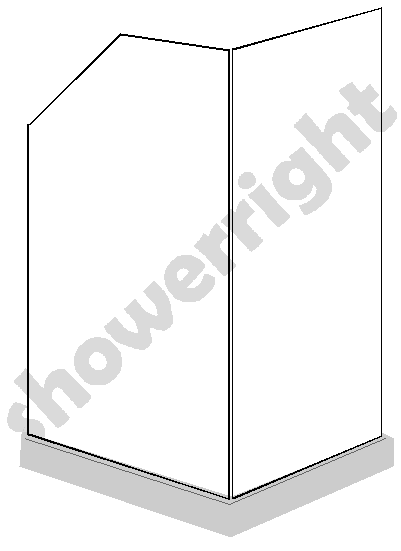 Corner shower enclosure (type 1 left hand)
