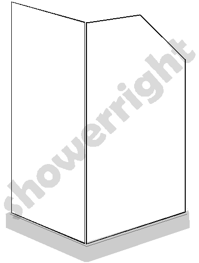 Corner shower enclosure (type 1 right hand)