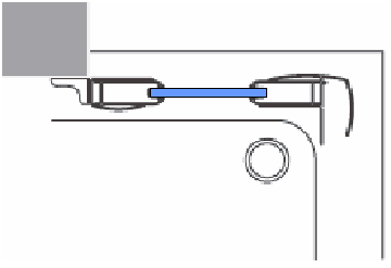 Diagram of side on (lateral) fixing for shower screen