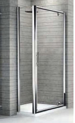 Narrow profile shower screen to suit a semi-recessed shower area