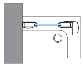 Diagram of end on fixing for shower screen