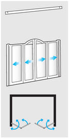 2 x bi-folding hinged doors