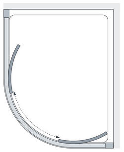 Left hand offset quadrant shower enclosure