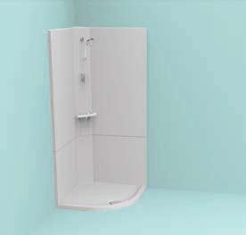 Push the shower pod into position and secure to the wall