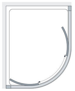 Right hand offset quadrant shower enclosure