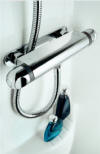 Bar shower mixer supplied as standard with your shower pod
