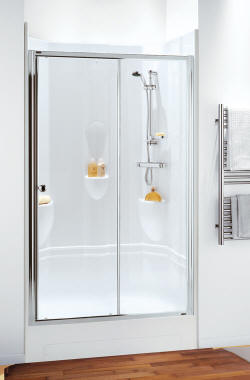 1200mm alcove sliding door shower pod