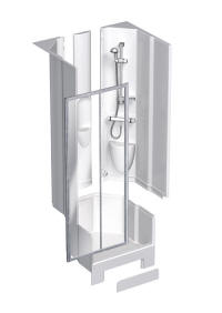 Coram 900 alcove shower pod diagram