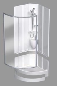 Coram shower pods are self contained shower units
