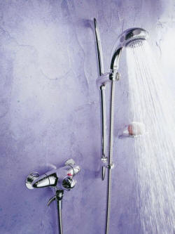 Mira Fino ev surface mounting mixer shower with hose handset and riser rail