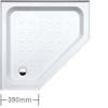 Coram universal riser shower tray - pentagon with tiling upstands