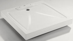 The Mendip shower tray option permits above ground waste pipework