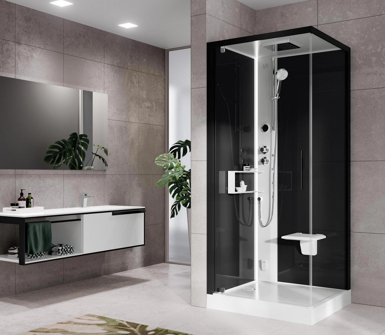 GLAX 2 2.0 shower pod in WHITE