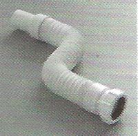 Flexible waste pipe converter from metric to imperial size
