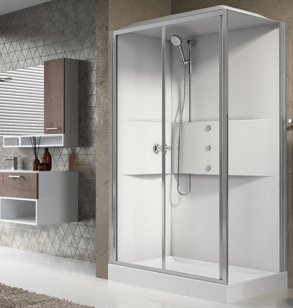 Novellini MEDIA 2.0 sliding door rectangular shower pod