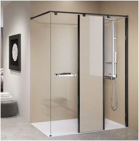 Novellini Kuadra H walk in shower screen collection - idea for wet room showers