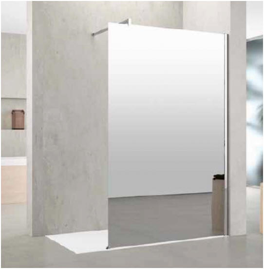 Novellini Kuadra H SPY - mirror finish shower screen