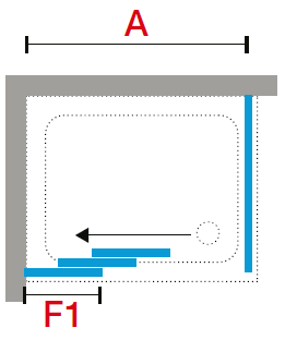 Novellini LUNES 2.0 3PH shower door diagram 2