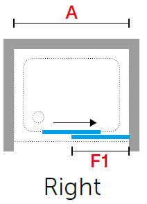 LUNES 2.0 2PH two part sliding alcove shower door diagram (4)