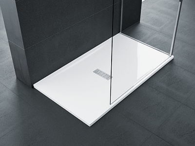 Novellini Custom shower tray surface mounted provides low step height