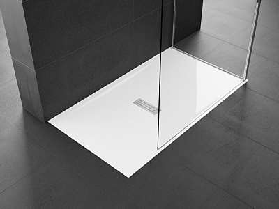 Novellini Custom shower tray recessed into floor for level access