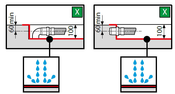 Novellini customer shower tray waste outlet diagram