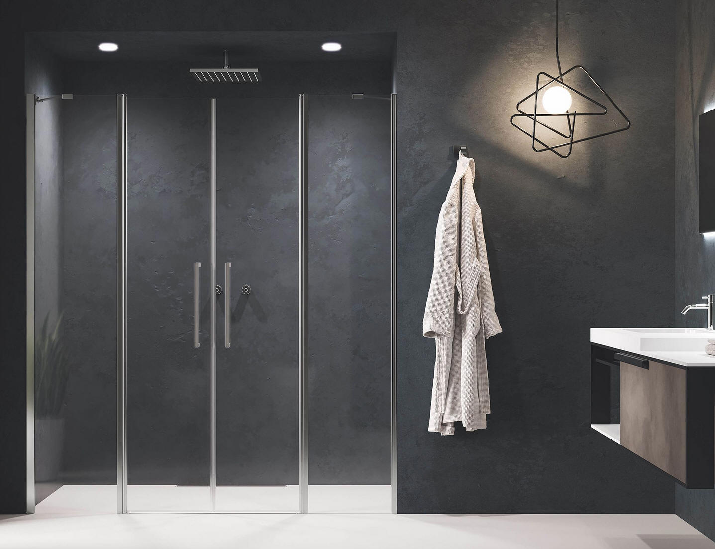 NOVELLINI Young 2A - extra wide alcove shower enclosure with two sliding doors