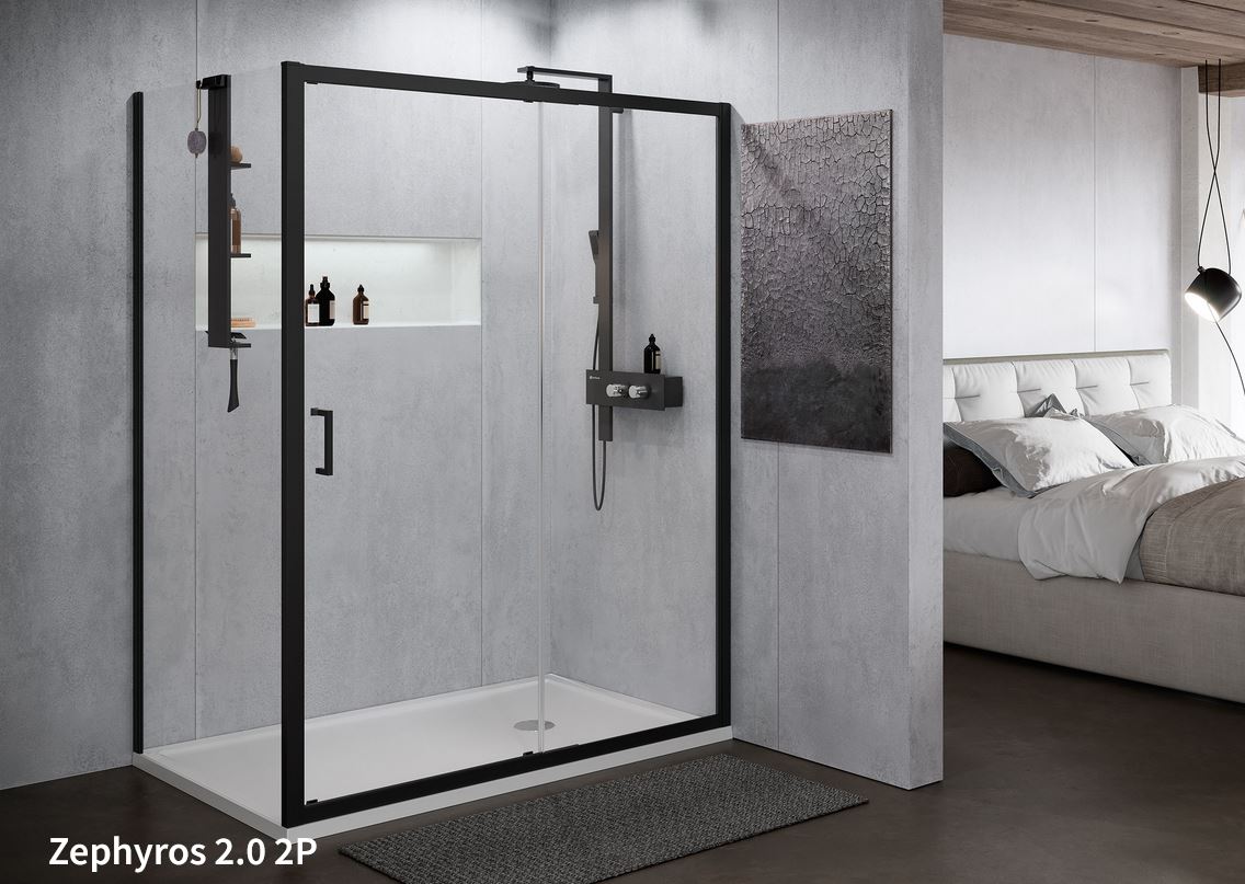 Novellini Zephyros 2.0 2P - two panel sliding shower door