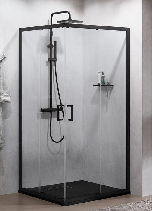Novellini ZEPHYROS 2.0 A - Corner entry shower enclosure with sliding doors