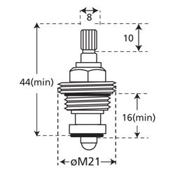 3/8" Replacement tap valve diagram