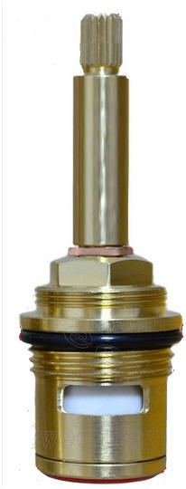 Replacement quarter turn 3/4" ceramic disk long stem tap valve