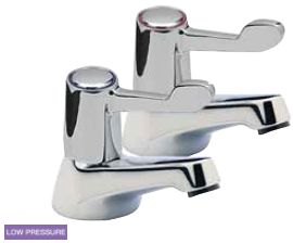Lever operated basin taps