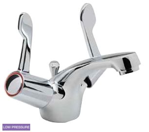 Lever operated mono basin mixer with pop up waste (single flow)