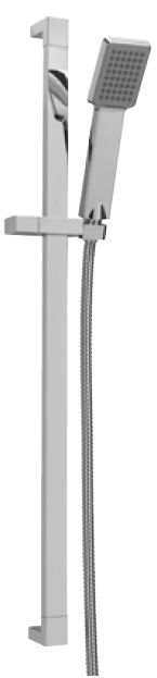Tremercati Whistle shower kit with riser rail, hose and handset