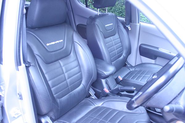 Laether embroidered seats in the Mitsubishi L200 Barbarian pick for sale