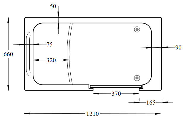 Priya tub style bath diagram 2