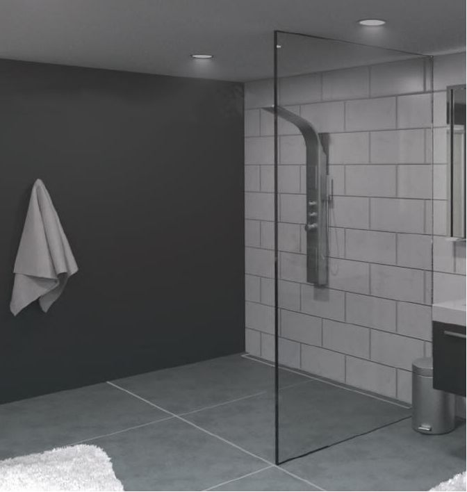 Design any size or shape of wet room floor using a simple modular system