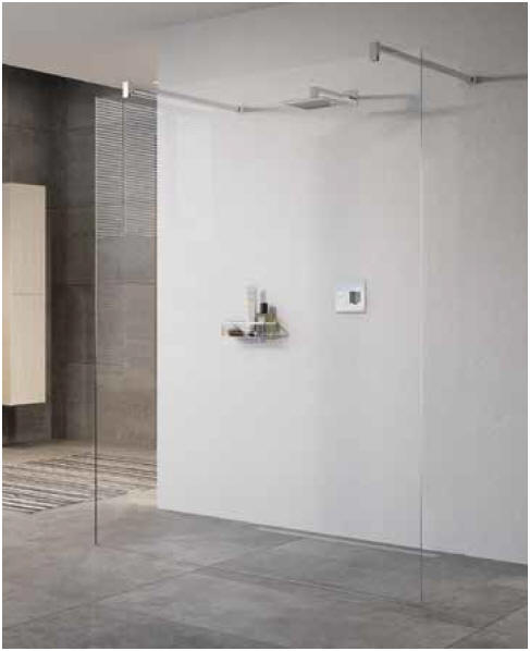 Novellini Kuadra HF freestanding walk in / walk through shower enclosure