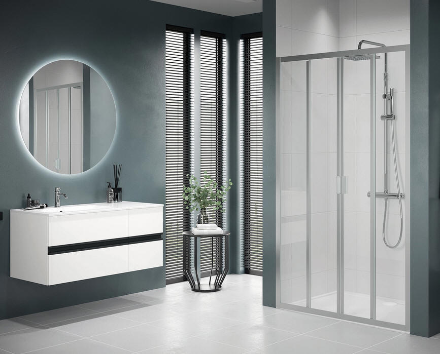 Novellini LUNES 2.0 2A extra wide shower enclosure with double doors