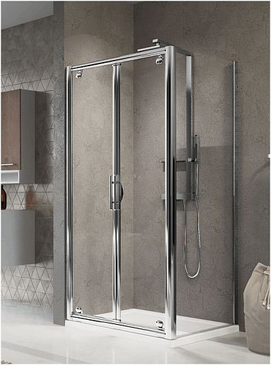 Novellini LUNES B framed saloon style double door shower enclosure